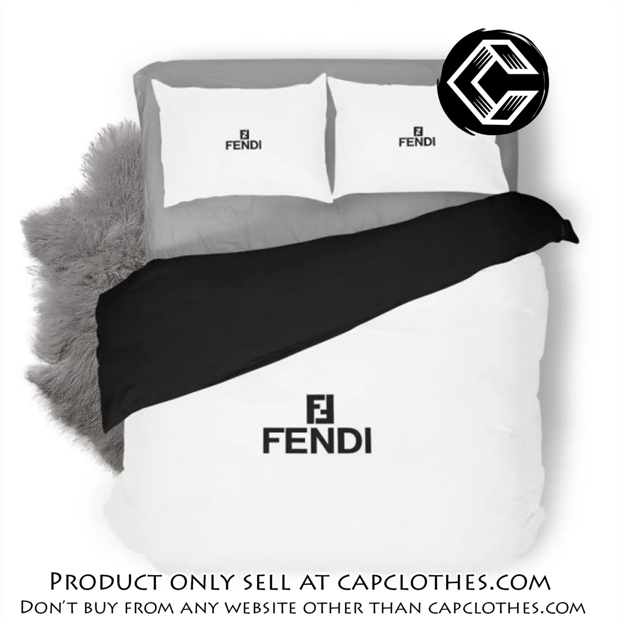 Fendi luxury logo fashion brand premium bedding set home decor cc4339050